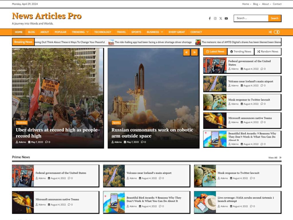 News Articles Pro – Adore Themes